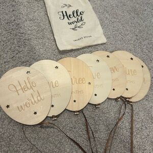 Wooden Baby Milestone Discs